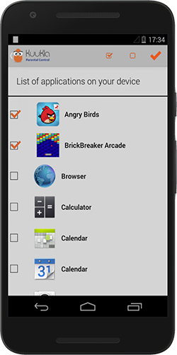 KuuKla Parental Control on devices